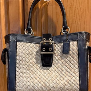 Coach Straw Bag - Etsy Canada