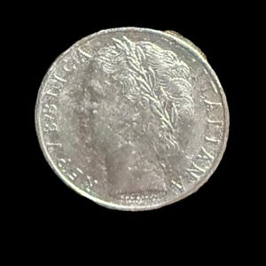 Rare pièce de 100 lires vintage République italienne - 1966 - Minerve et laurier