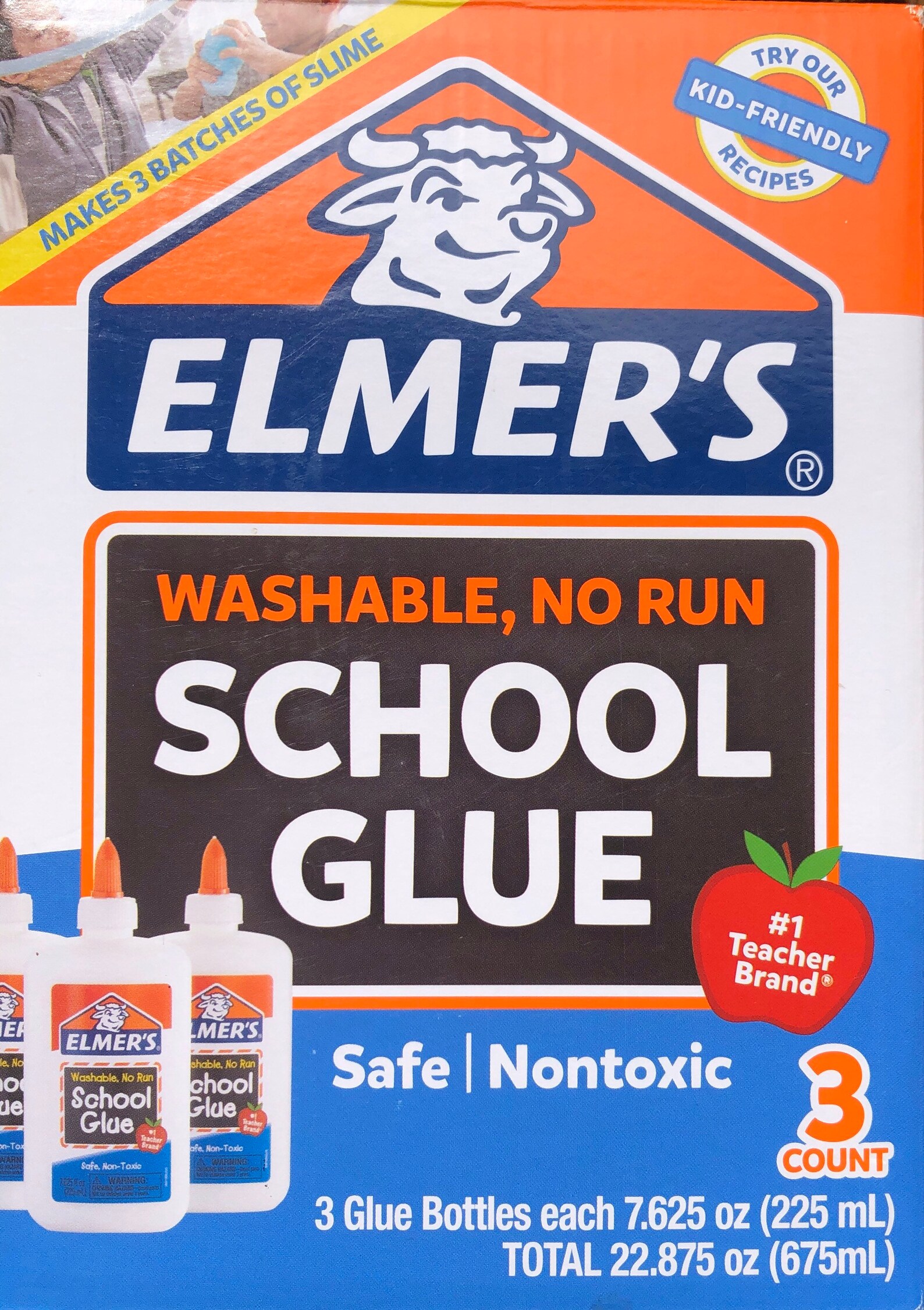 Elmers 7.63 Oz Elmers White School Glue Pack of 3 Condition Etsy