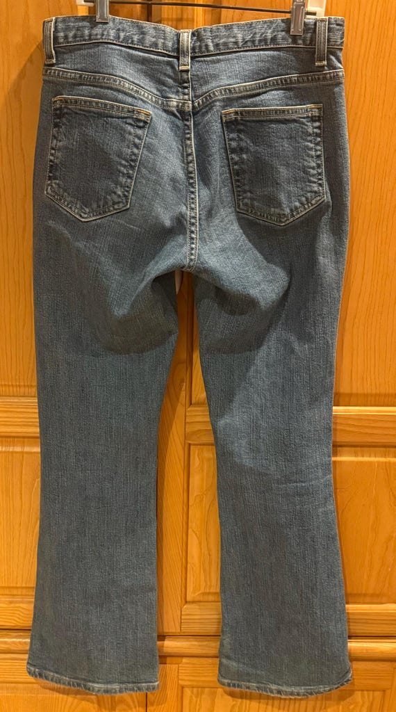 Vintage Earl Jean Bootcut Jeans, Mid Rise Stretch Denim (size 6