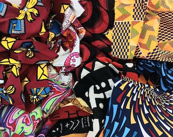 Una libra de retazos de tela para acolchado, proyectos de costura de patchwork, mantas acolchadas, retazos de tela africana, celebración de Kwanza