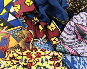 Una libra de retazos de tela para acolchado, proyectos de costura de patchwork, mantas acolchadas, retazos de tela africana, celebración de Kwanza