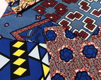 5 piezas de tela africana Fat Quarters de 45 x 55 cm, cuadrados precortados para patchwork y proyectos de costura.