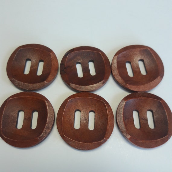 wooden coat buttons