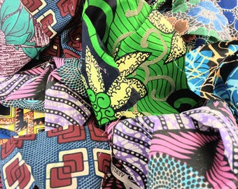 Una libra de retazos de tela para acolchado, proyectos de costura de patchwork, mantas acolchadas, retazos de tela africana, celebración de Kwanza