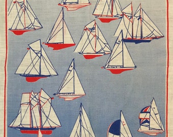 Patricia Hines Design Pure Linen America Cup Tea Towel