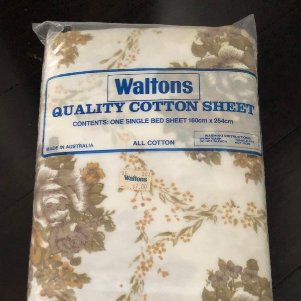 Flannelette Single Flat Sheet Etsy