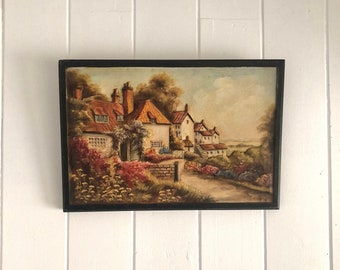 Vintage 3D Painting Country Cottages