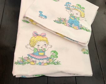 Small Vintage Children’s Cotton Duvet Set Childhood Pastels