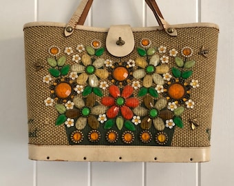 Genuine 1960’s Enid Collins ‘Flower Basket’ Tote Bag