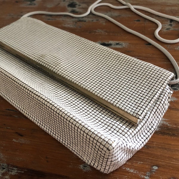Vintage White Glomesh Handbag EC Made in Australia