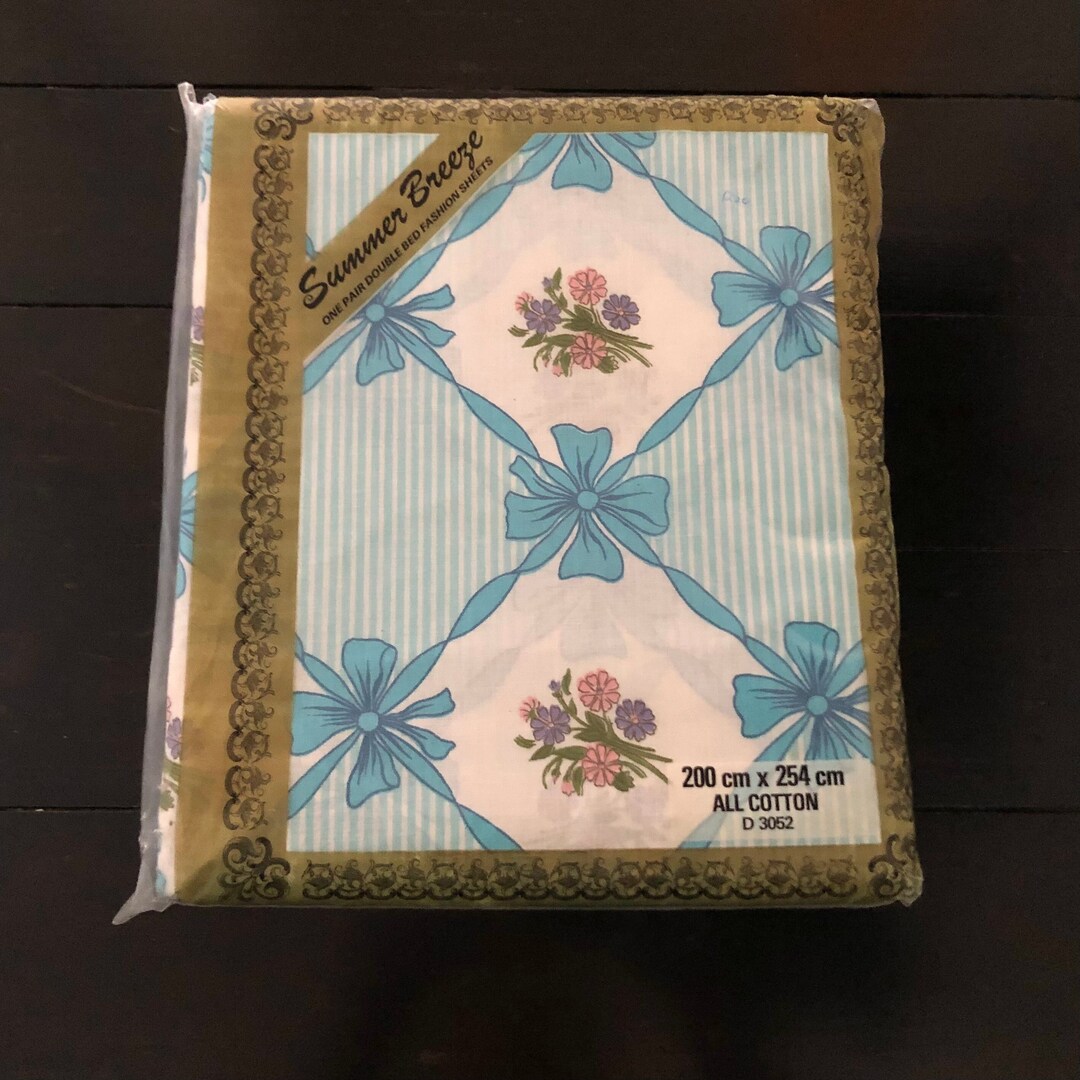 A Pair Vintage Double Bed Size All Cotton Flat Sheets BRAND Etsy