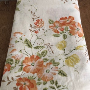 Vintage Cotton Flat Bed Sheet image 1