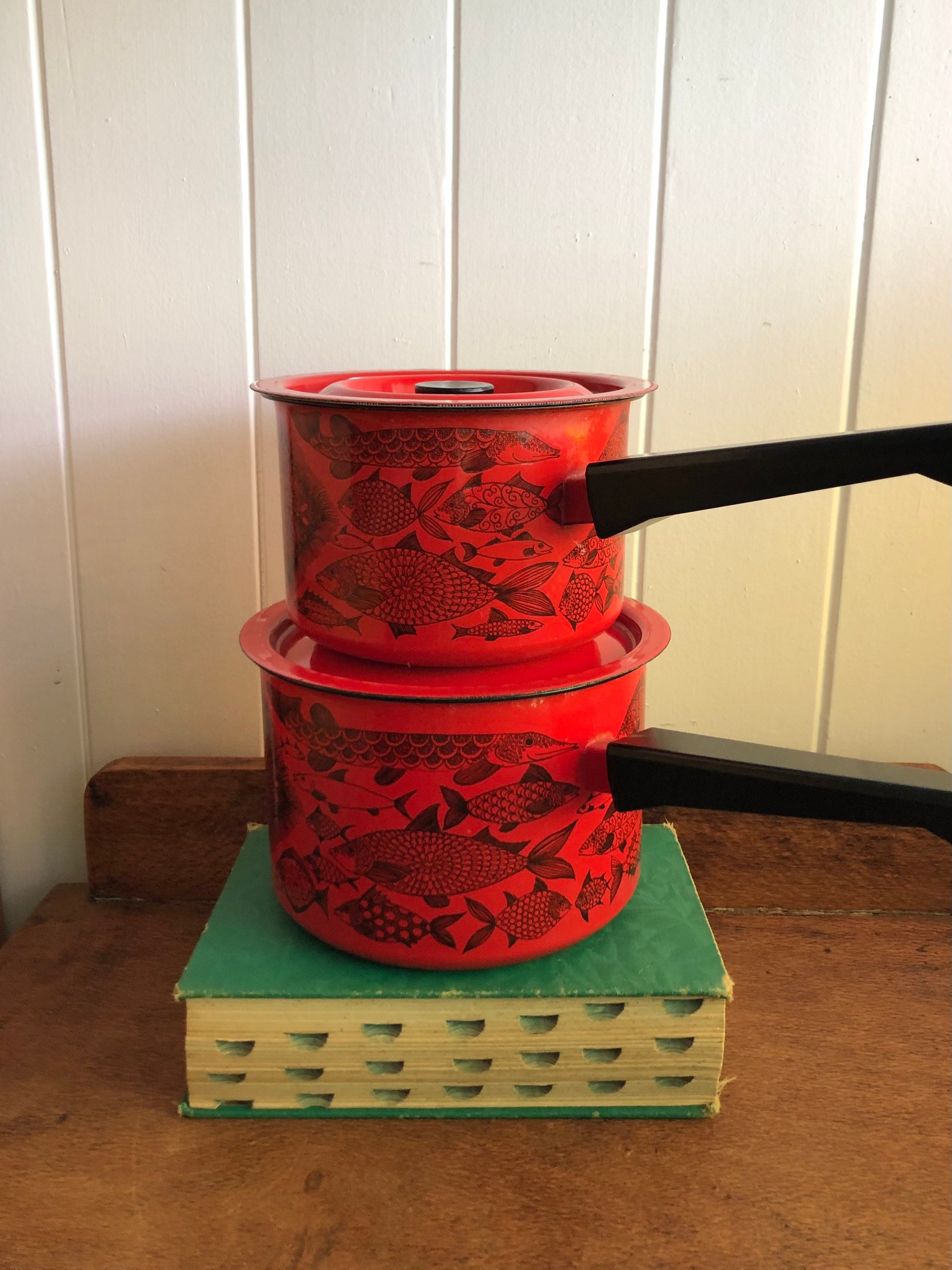 RARE Vintage Finel neptun Enamel Saucepans With Etsy Australia