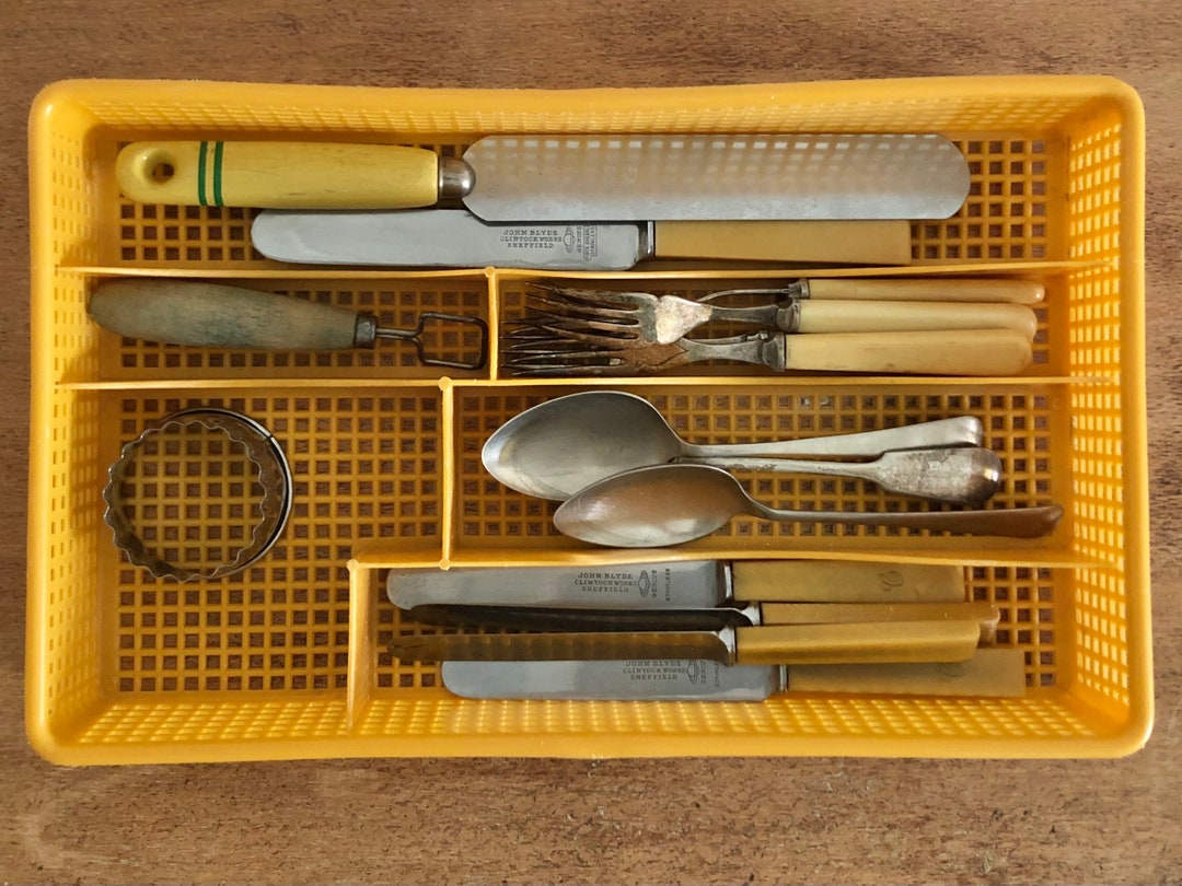 Vintage addis Orange Plastic Cutlery Tray Made in England Etsy Australia