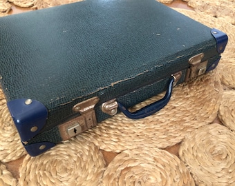 Vintage Blue Pinnacle Briefcase