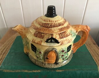 Vintage Ceramic Cottage Tea Pot made in Japan