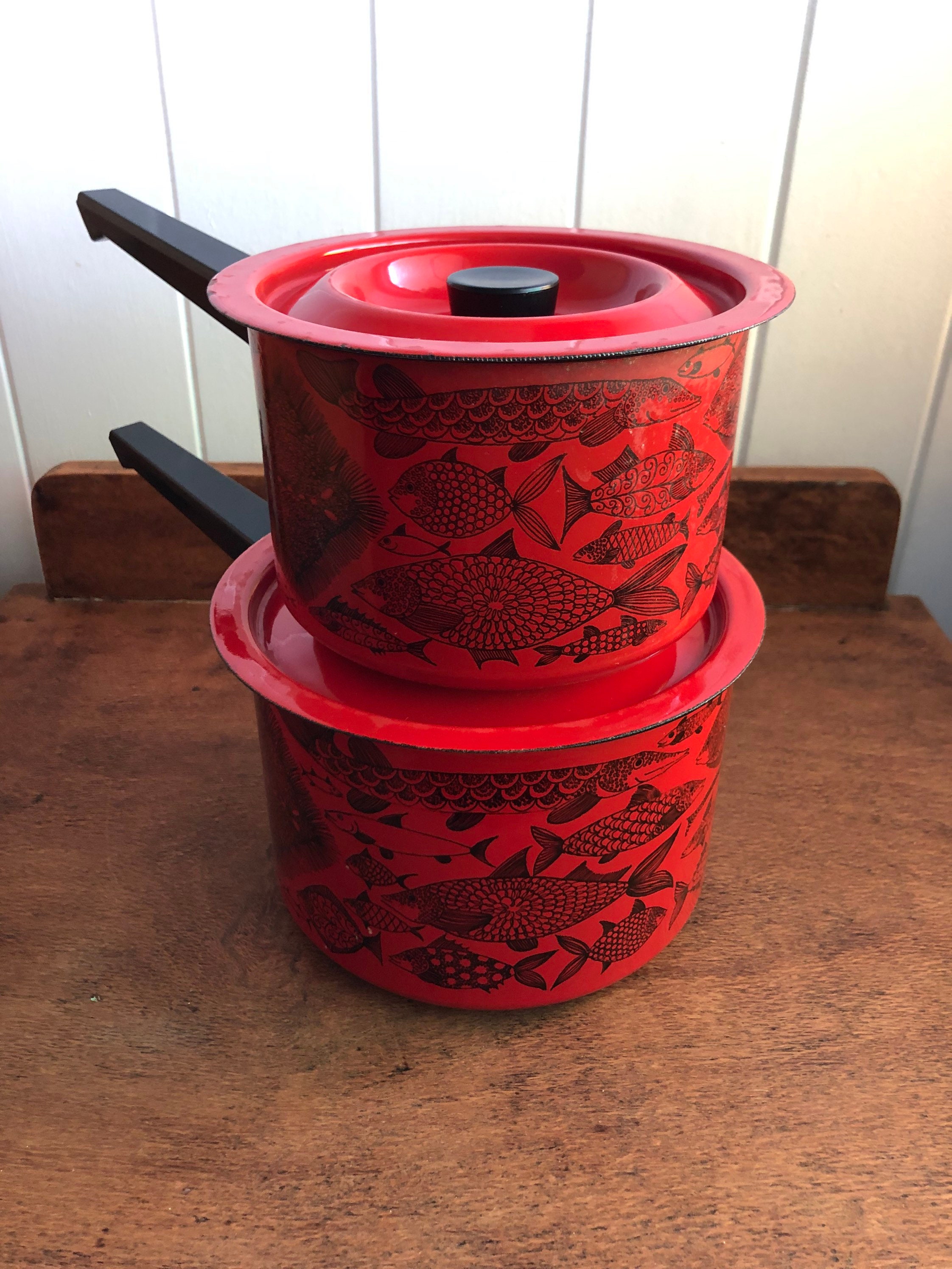 RARE Vintage Finel neptun Enamel Saucepans With Etsy Australia