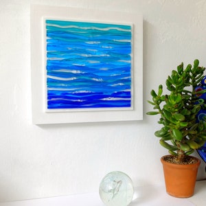 Abstract glass wall art, Beach house decor, Ocean decor, Beach wall art, Coastal decor, Modern art, Office wall art, Wall sculpture
