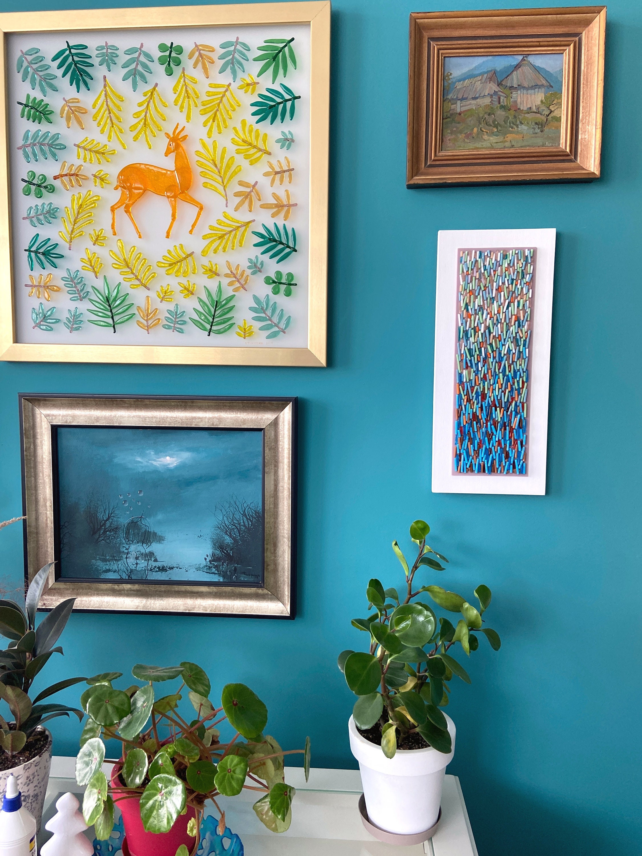 Abstract Glass Wall Art Designer Glass Art Wall Sculpture Etsy UK