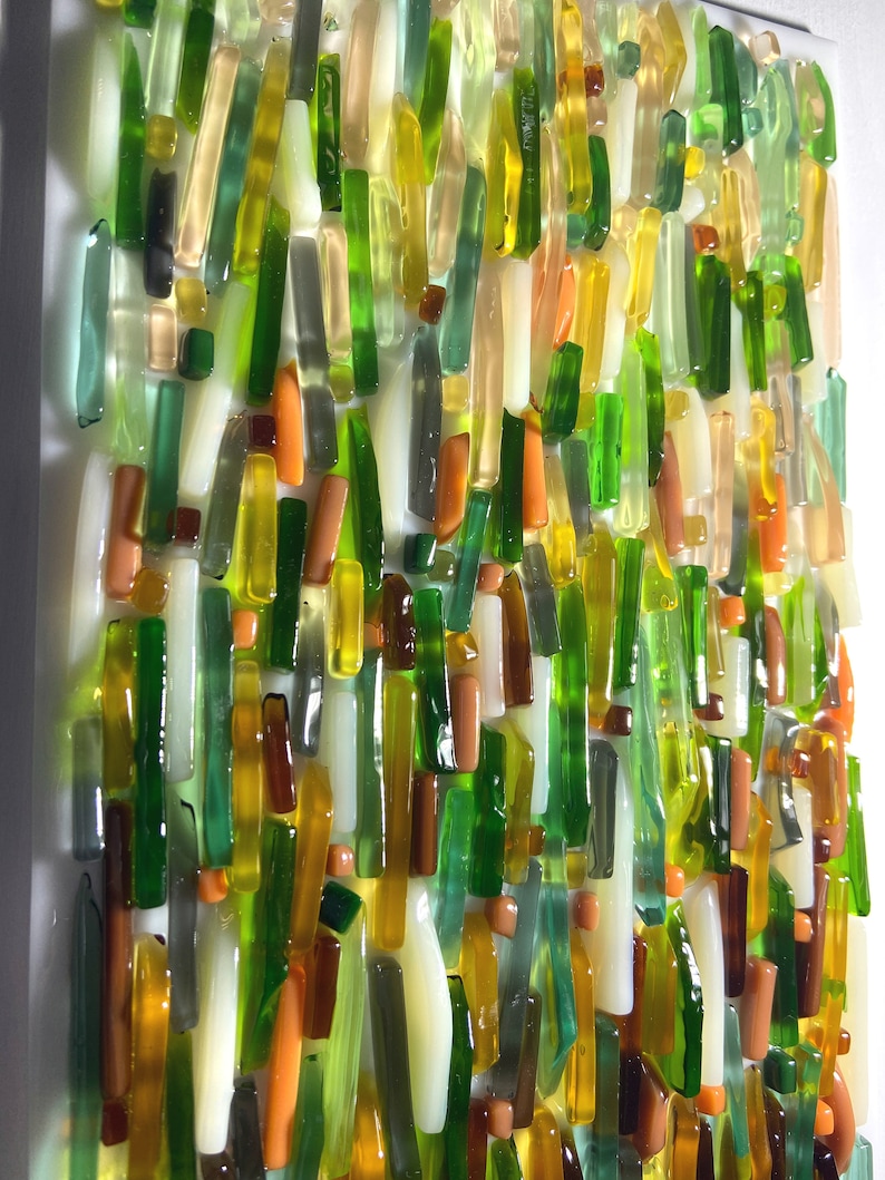 Fused Glass Wall Art Abstract Art 3d Wall Art Modern Glass Etsy