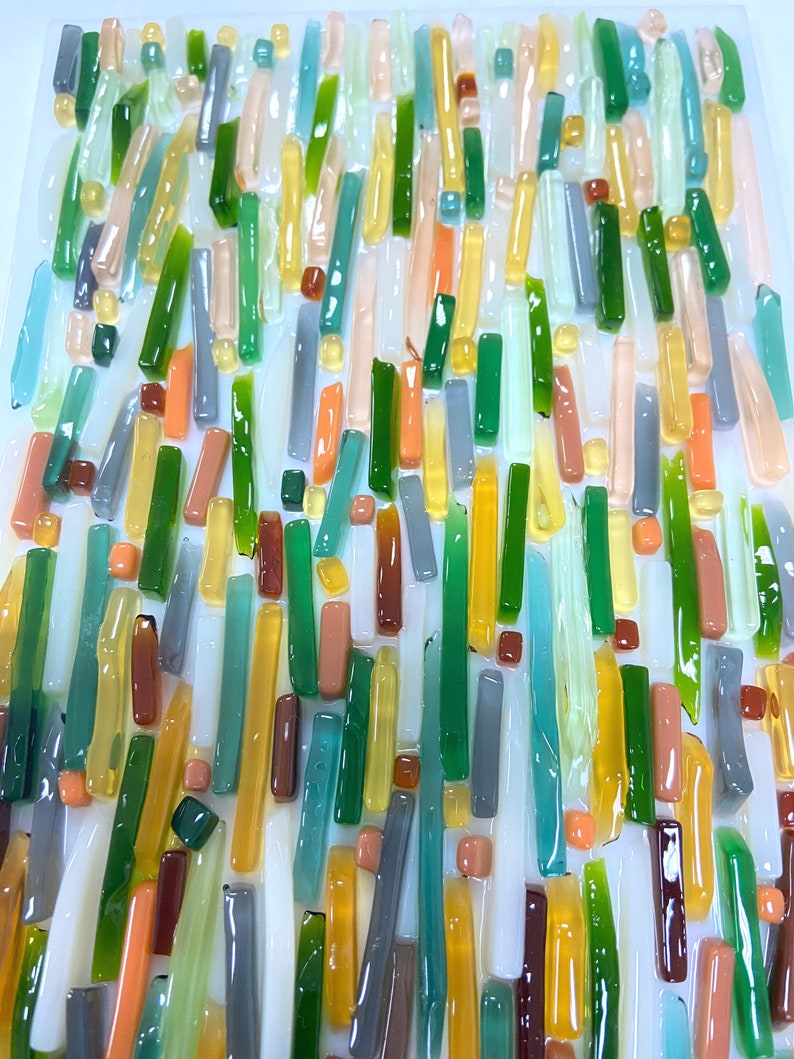 Fused Glass Wall Art Abstract Art 3d Wall Art Modern Glass Etsy