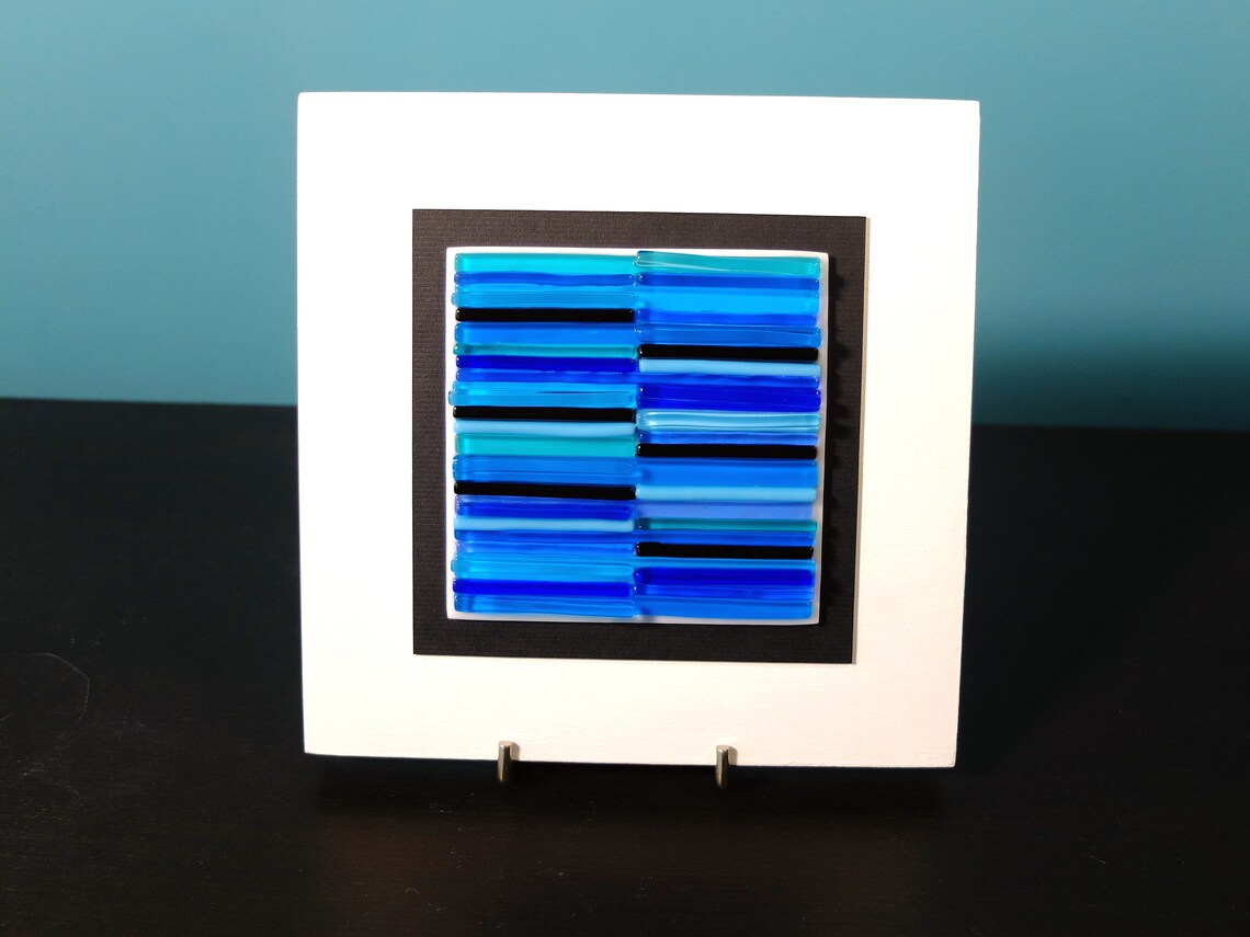 Glass Wall Art Abstract Art Modern Fused Glass Art 3D Wall Art Etsy
