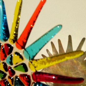 Handmade Fused glass Hedgehog, Color Hedgehog, Glass Souvenir, Fusing Technique, home decor, glass sculpture, glass figurines image 7
