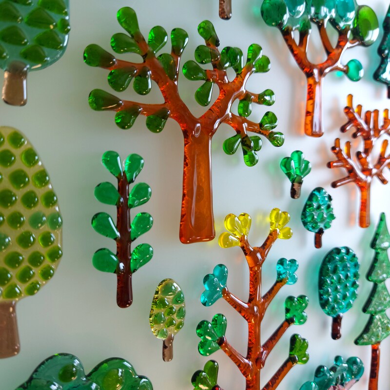 Fused Glass Tiles - Etsy