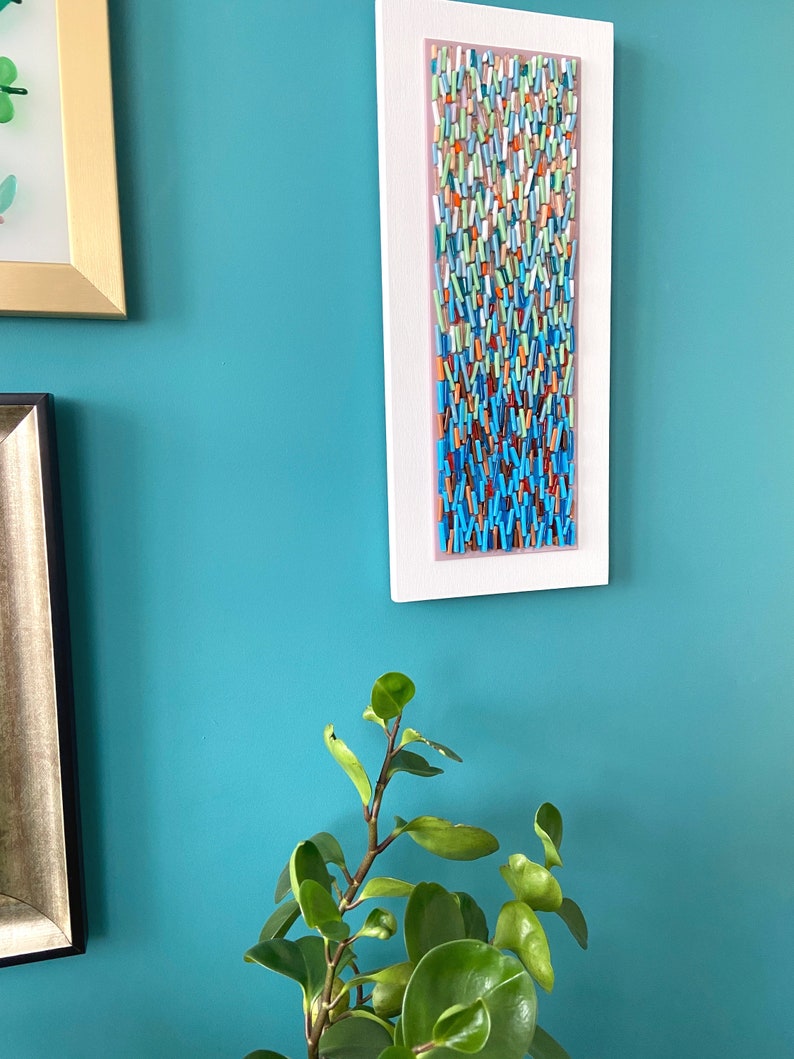 Abstract Glass Wall Art Designer Glass Art Wall Sculpture Etsy