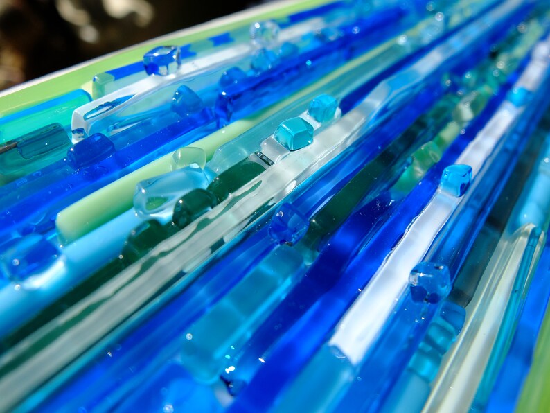 Modern Art Vertical Wall Art 3d Wall Art Fused Glass Wall Etsy UK