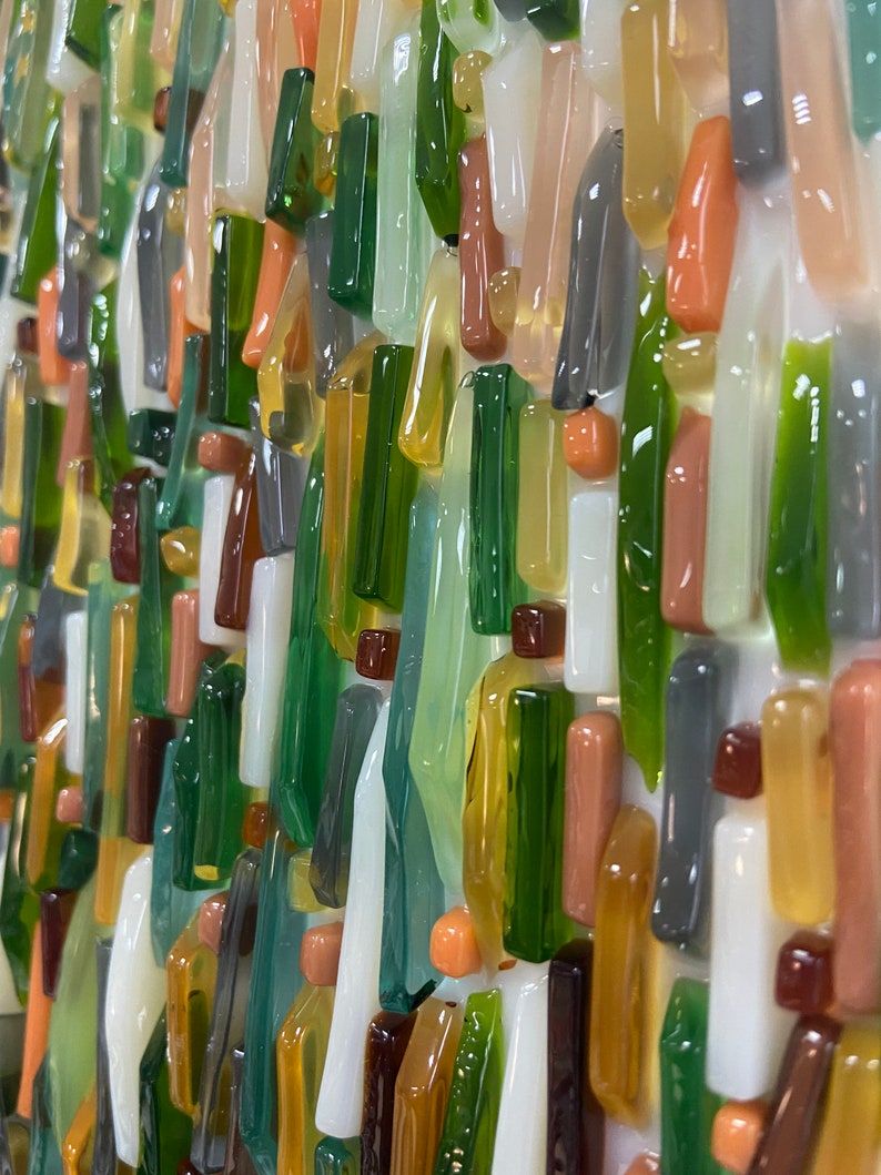 Fused Glass Wall Art Abstract Art 3d Wall Art Modern Glass Etsy