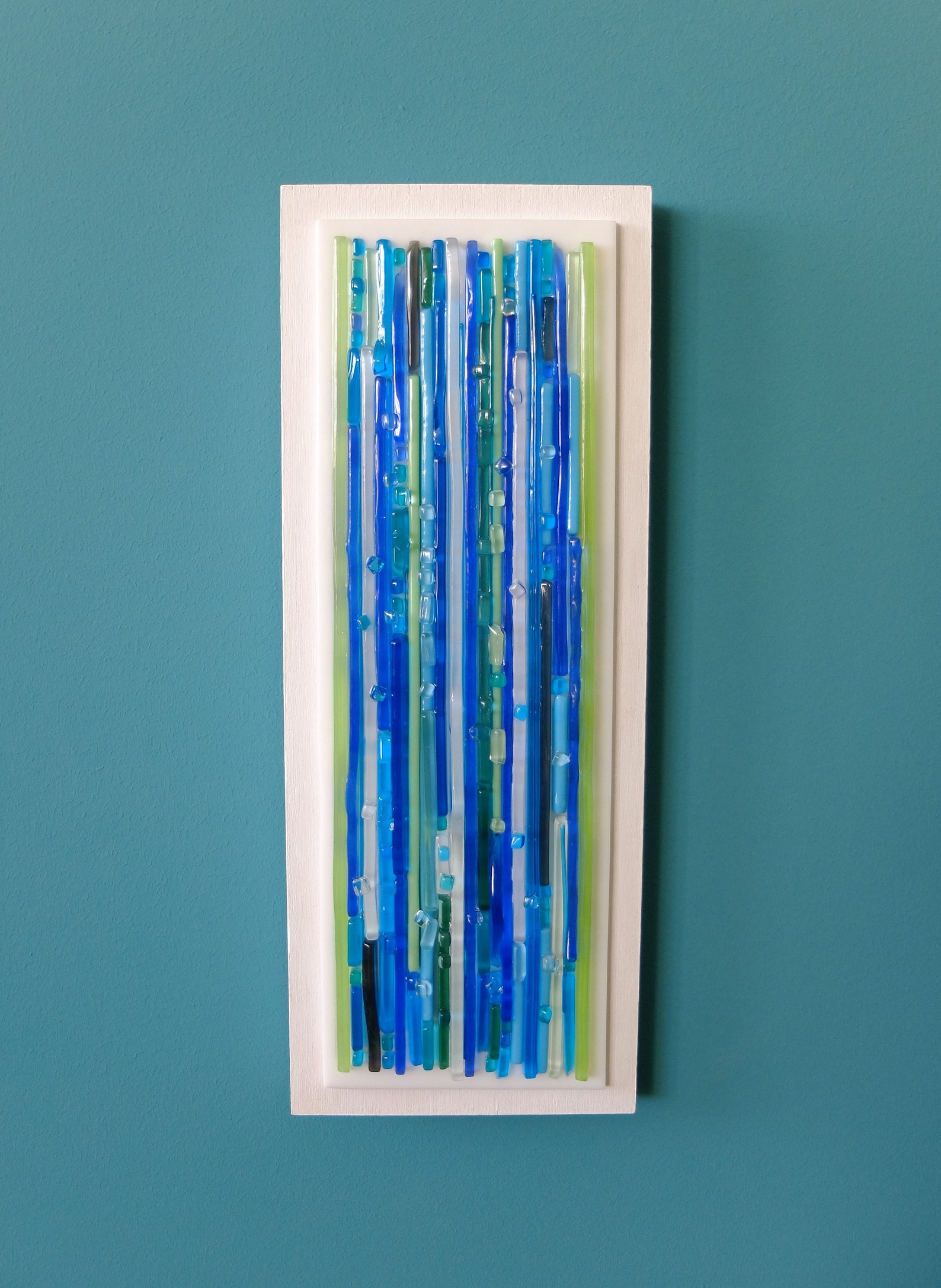 Modern Art Vertical Wall Art 3d Wall Art Fused Glass Wall Etsy