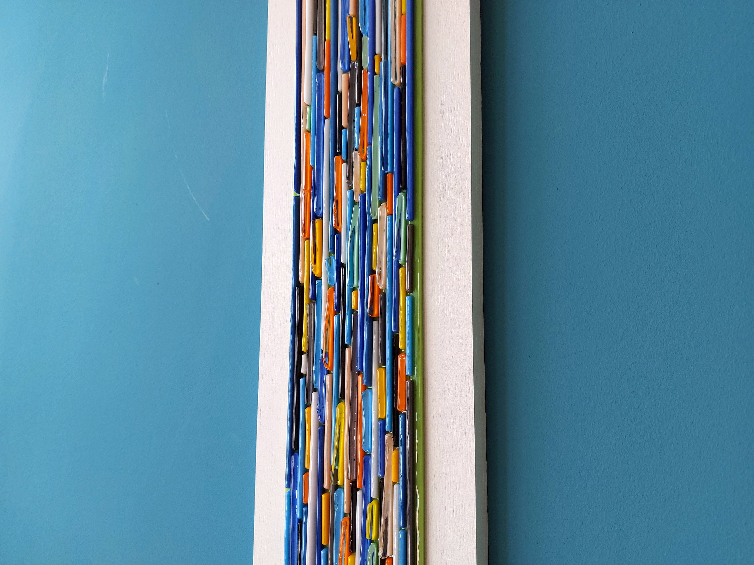 Modern glass wall art abstract wall art Living room wall | Etsy