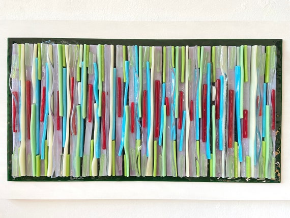 Fused Glass Wall Art Abstract Art 3d Wall Art Contemporary Etsy