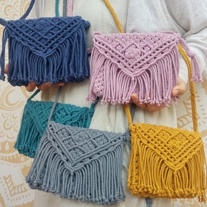 Macrame crossbody bag from eco-friendly cotton