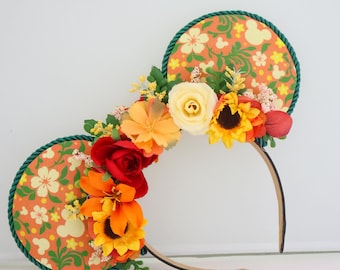 Barro Hidden Mickey Floral Mouse Ears | Barro Mouse Ears