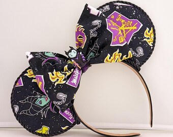 Maleficent Forest Ears | Disney Villain Mouse Ears | Maleficent Mouse Ears | Handmade Disney Ears | Villain Ears