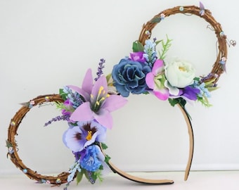 Flower and Garden inspired Floral Vine Ear | Floral Wreath Mouse Ears