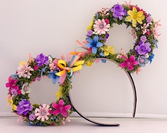 Bright Flower and Garden inspired Topiary Floral Ears