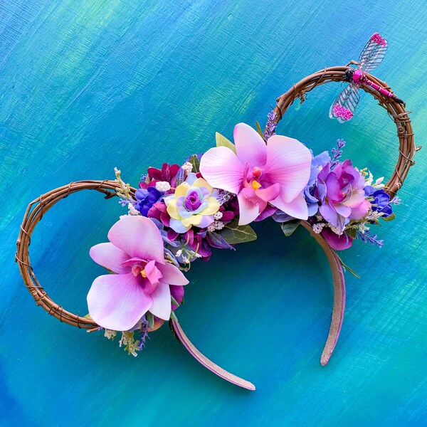 Bright Spring & Flower and Garden Inspired Vine Floral Mouse Ears