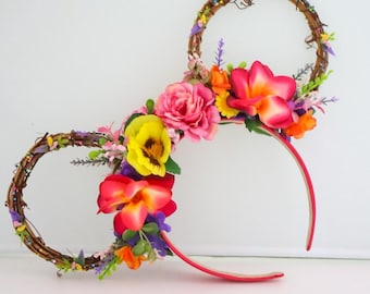 Flower and Garden inspired Floral Vine Ear | Floral Wreath Mouse Ears