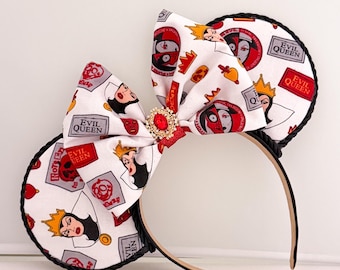 Evil Queen Mouse Ears | Snow White Villain Ears | Disney Villain Ears | Handmade Disney Park Ears | Evil Queen