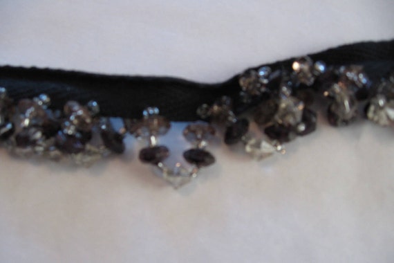 Gray /& Black 3.25 Crystal Beaded Fringe Trim TF-75//50-37-47 Drapery//Upholstery//Home Decor//by The Yard Silver