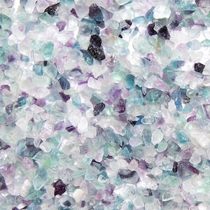 Fragmentos de cristal de fluorita triturados, pedra preciosa bruta para cura (3-8 mm), material para orgonite faça você mesmo, envio dos EUA.
