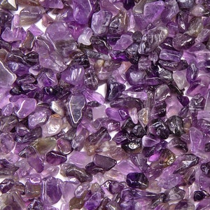 Tumbled Amethyst Crystal Chips, Healing Gemstones, Orgonite Supply, Ships from USA