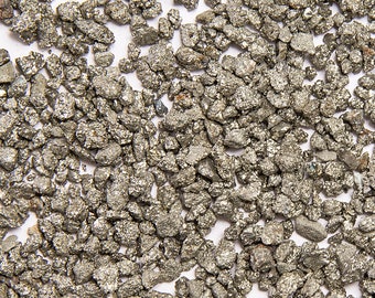 Crushed Pyrite Crystal Chips, COARSE Rough Healing Gemstone (5-10MM), diy Orgonite Supply, Ships from USA