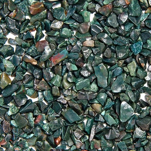 Tumbled Bloodstone Crystal Chips, Healing Gemstones, Orgonite Supply, Ships from USA
