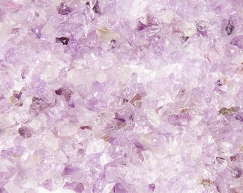 Crushed Amethyst Crystal Chips, COARSE Rough Healing Gemstone (3-10mm), DIY Orgonite Supply, Ships from USA