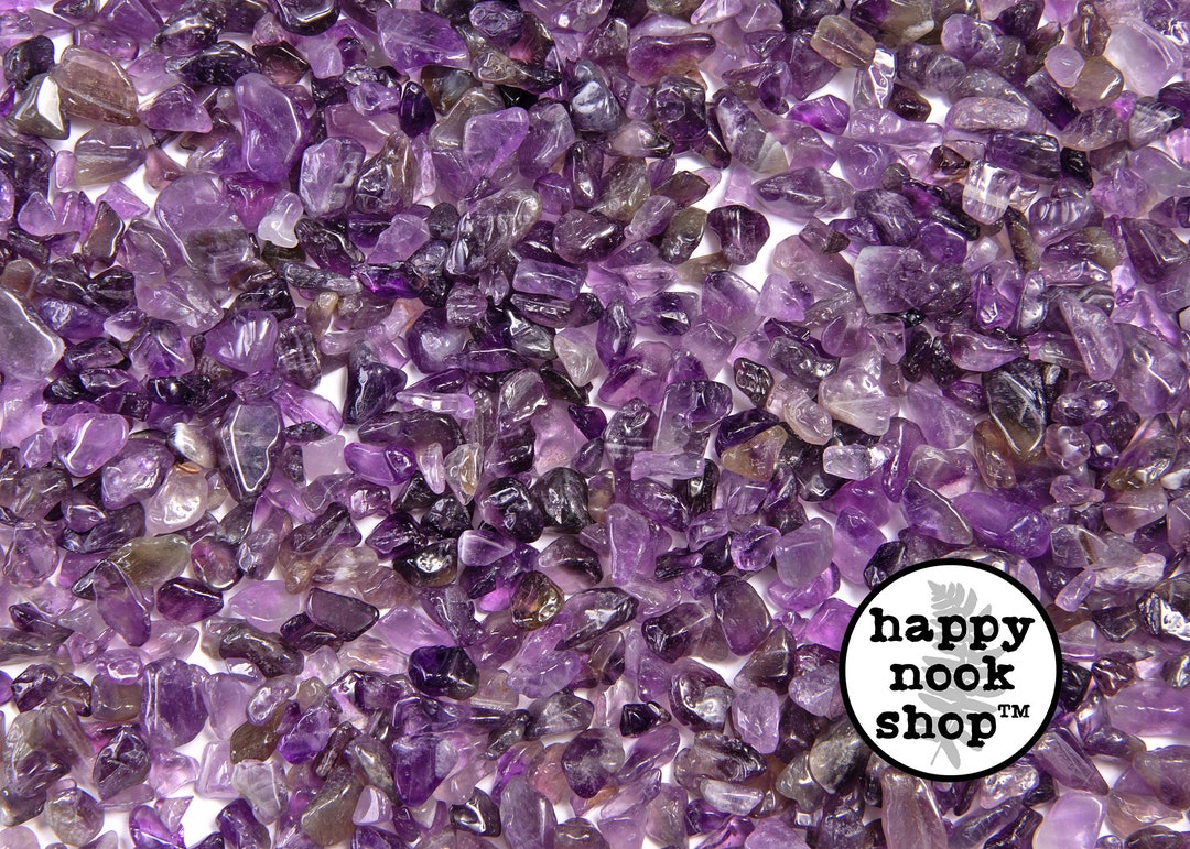 Amethyst Crystal Chips 3 Ounces TUMBLED Healing Gemstones Etsy